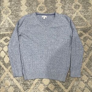 Kim Rogers Blue V-Neck Sweater Classic Style